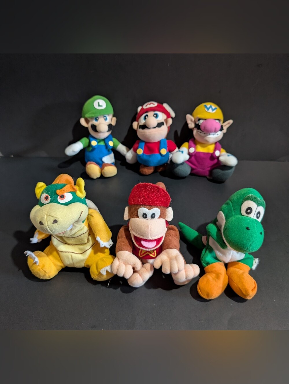 1997 BD&A Mario Bowser  DK Yoshi Wario Luigi Nintendo 64 Beanbag Plush N64